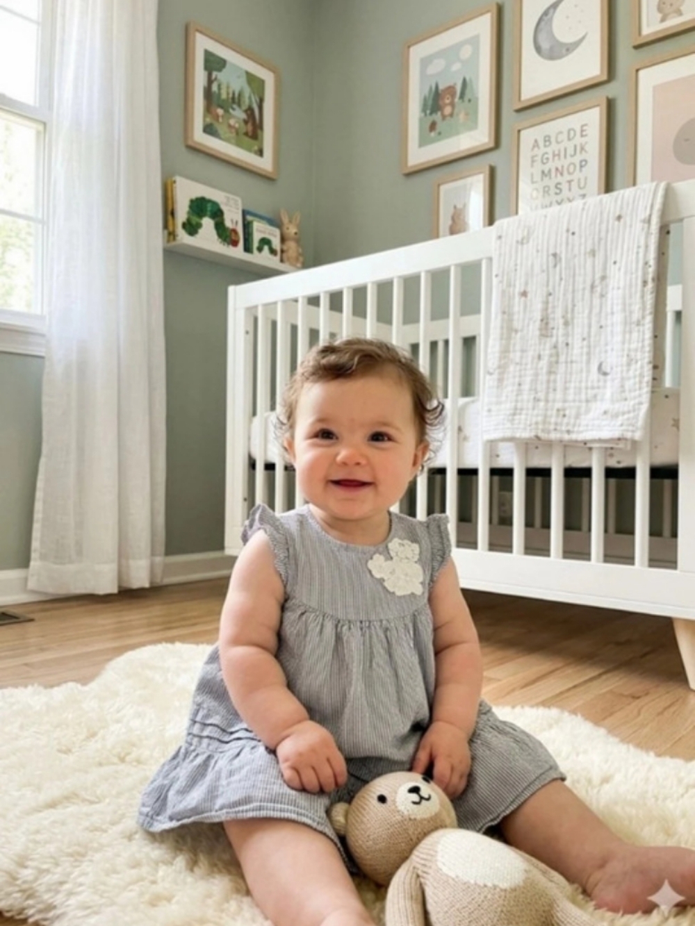 Janie And Jack Navy Blue Striped Dress Size 12 To 18 Months